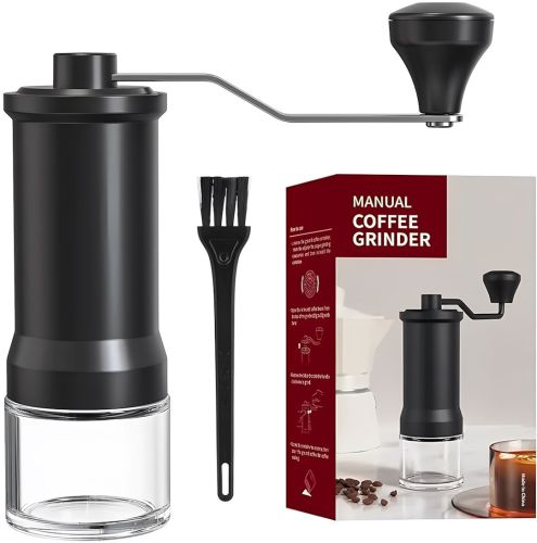 Ручна кавомолка Coffee Grinder KMDJ-D 5 регулювань помелу, механічний подрібнювач кавових зерен, млин із керамічними жорнами Lecot