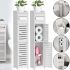 Підлоговий пенал у ванну Sleek Bathroom Storage Cabinet PK-01 вузька пластикова шафа 80х15х15 см органайзер з тримачем для зберігання паперу Білий