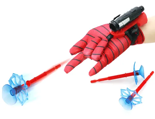 Дитяча іграшка рукавичка бластер Людина Павук Spider Wrist Transmitter AND-5659 іграшковий пістолет на руку з арбалетом і 3 присосками Спайдер мен