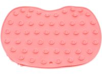 Силиконовый массажный коврик Чистюля щетка Shower Foot Scrubber Mat Pink LY-379 для спины и ног на присосках, настенная мочалка для душа Розовая