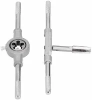 Набір мітчики і плашки Tap and Die Set M3-M12 20 штук комплект сталевих мітчиків і плашок для нарізування метричного різьблення в кейсі мічечок і лерка