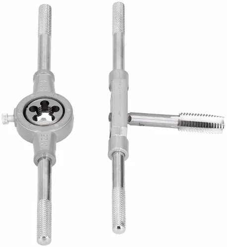 Набір мітчики і плашки Tap and Die Set M3-M12 20 штук комплект сталевих мітчиків і плашок для нарізування метричного різьблення в кейсі мічечок і лерка