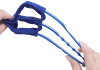 Щітка для віконних жалюзі Window Blind Cleaner Duster Brush потрійна щітка для прибирання та очищення і радіаторів від пилу з насадками з мікрофібри