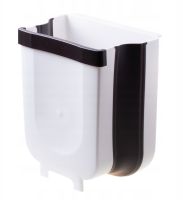 Складне навісне відро для сміття контейнер на двері Foltable Trash Bin Can в кухню або ванну, Розкладне відро бак для сміття на дверцята Біле