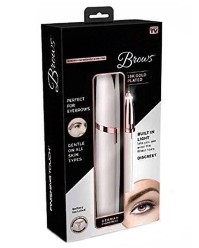 Жіночий епілятор для брів Finishing Touch Flawless Brows, портативний тример Електробритва для видалення волосся на батарейках Білий