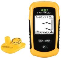 Портативний ехолот Lucky Fish Finder FFW1108 - 1 з кольоровим екраном до 100м для пошуку риби Універсальний провідний риболокатор для риболовлі Жовтий