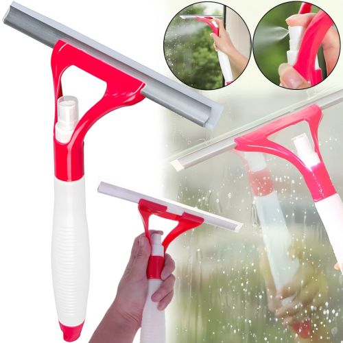 Швабра для чищення вікон Water Spray Glass Cleaner 2 в 1 щітка Очищувач скла зі скребком і розпилювачем пульверизатором для миття скла Liao