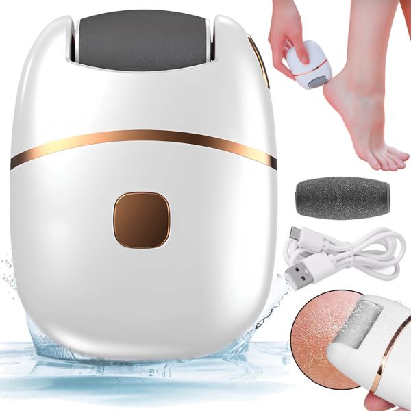 Електрична пемза для ніг і стоп Electric Foot Grinder BJ-666 бездротова акумуляторна шліфувальна пилка для видалення грубої шкіри від USB Біла