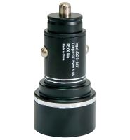 Автомобільний зарядний пристрій з вольтметром Car Charger HZ HC7 3.1 A, Адаптер для зарядки 2xUSB в прикурювач, Автозарядка з екраном Чорний