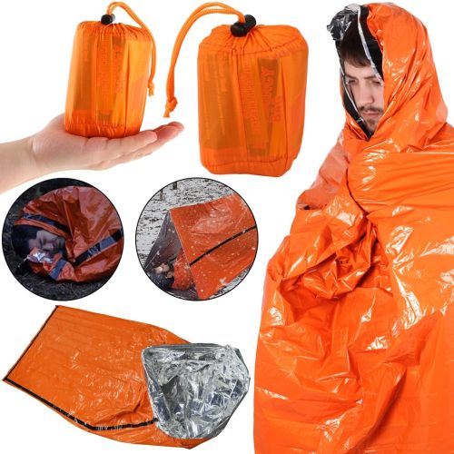 Аварийный спальный мешок Emergency Sleeping Bag многоразовый водонепроницаемый спасательный термомешок, спальник из фольги для экстремальных условий