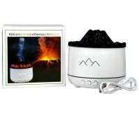 Зволожувач повітря Вулкан Volcanic Aromatherapy Machin YT-19 360 мл настільний ультразвуковий аромадифузор, нічник з LED підсвічуванням від USB Білий