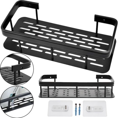 Настенная прямая полка в ванную Storage Rack AND197, Навесной органайзер 30х13х5.5см держатель для ванной XL-915 под косметические принадлежности на стену