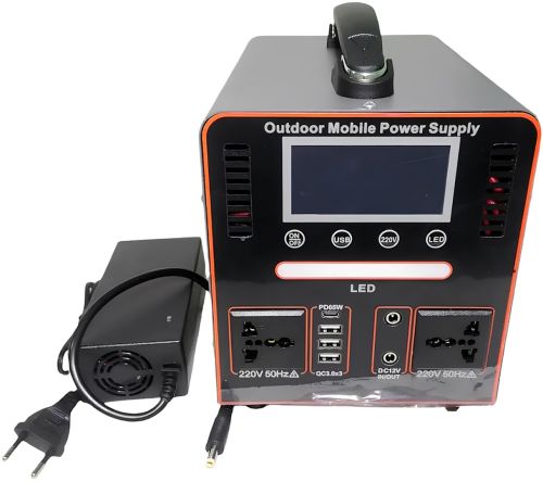 Портативная зарядная станция Sine 9563 600W 40A универсальная электростанция с чистой синусоидой для зарядки и подключения техники 220В USB Type-C