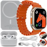 Комплект Aemax 3 в 1 наручний Смарт годинник Smart Watch RM22 вакуумні Bluetooth навушники AirPods Pro і бездротової power bank MagSafe для телефону