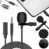 Мікрофон петличка для телефону Lavalier Micro Phone JH-043 - a 3.5 AUX провідна нагрудна петличка з затиском кліпсою і роз'ємом для навушників Чорна