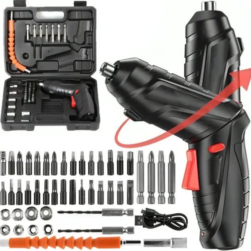 Бездротова акумуляторна викрутка Tools Tuoye Cordless Screw LY-83 47 предметів з насадками Електрична 1800mAh з поворотною рукояткою в кейсі