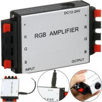 Універсальний двоплатний Підсилювач напруги RGB Amplifier XM-01 12V-24V 6A для світлодіодної LED стрічки, контролер 12В для лід стрічок Сріблястий