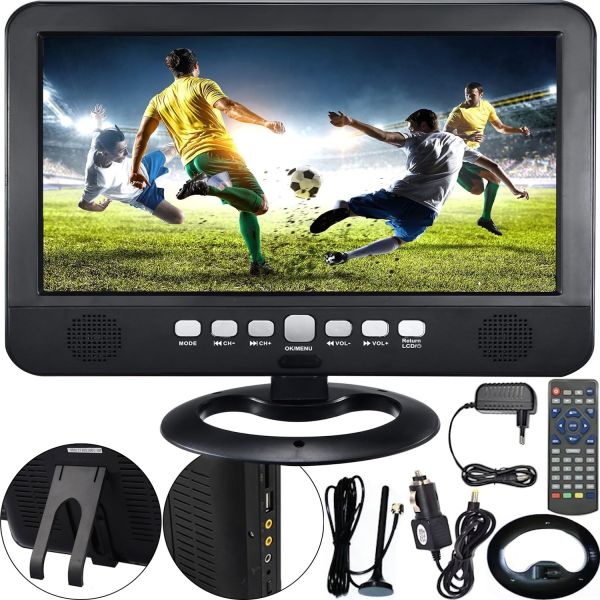 Автомобільний портативний телевізор Opera TV OP-1002 13,8 " дюймів T2 від мережі і від прикурювача, екран Опера з акумулятором USB SD в автомобіль