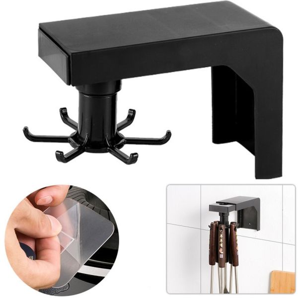 Тримач кухонного приладдя Kitchenware Collecting, гачки для кухні з поворотом на 360 градусів обертовий підвісний органайзер на 6 гачків