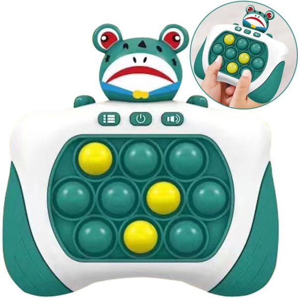 Дитяча іграшка головоломка Quick Pop It Baby Frog SR8602 інтерактивна електронна приставка антистрес поп іт для зняття стресу на батарейках від 3-х років