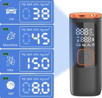 Автомобільний компресор Car Air Pump ATJ - 6988 акумуляторний автокомпресор з РК монітором, портативний насос для шин автомобіля і велосипеда