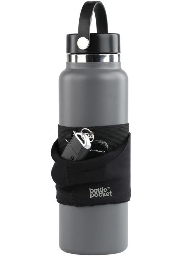 Чохол з кишенею для спортивної пляшки Bottle Pocket до 1 л тканинний кишеню органайзер для зберігання смартфона, ключів, карток і навушників