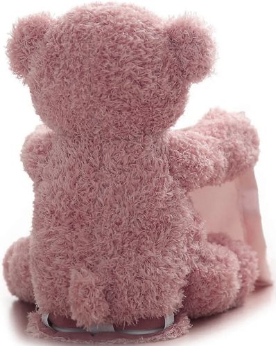 М'яка дитяча іграшка Peekaboo Bear Плюшевий ведмедик 33 см музичний інтерактивний грає в хованки говорить ведмідь від 6 місяців Пікабу Рожевий