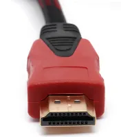 Посилений кабель Hdmi to Hdmi 20м 1080p в обмотці, кабель-подовжувач HDMI-HDMI 20m 20 m, 20 м для монітора і телевізора в обплетенні Чорно Червоний
