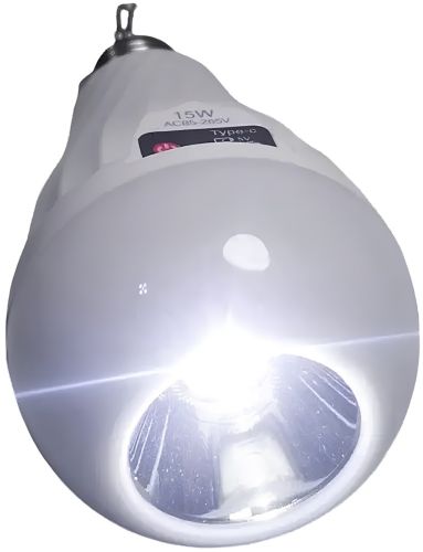 Светодиодная кемпинговая лампочка светильник LED Emergency Lamp Z-725 15W аварийный светильник в патрон E27 с аккумулятором 18650 и крючком CK8039