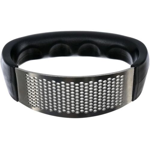 Прес подрібнювач Arc-Shaped Garlic Press для часнику, Ручна часничниця, Часникодавка, натискна часникодавилка з нержавіючої сталі Чорна