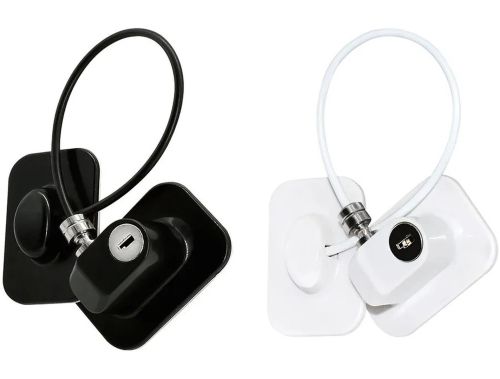 Блокувальник вікон з ключем Child Safety Lock AND - 93 дитячий замок безпеки, захист на меблі, шафа, холодильник, блокіратор з тросом для дітей