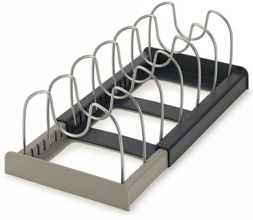 Розширюваний тримач для зберігання кришок Dish Rack кухонний висувний органайзер для посуду, розсувна сушарка підставка для каструль на кухню