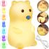 Настольный силиконовый ночник Медведь Bear Silicone Night Light DC-7653 детский аккумуляторный светильник с RGB подсветкой и сенсорным датчиком USB