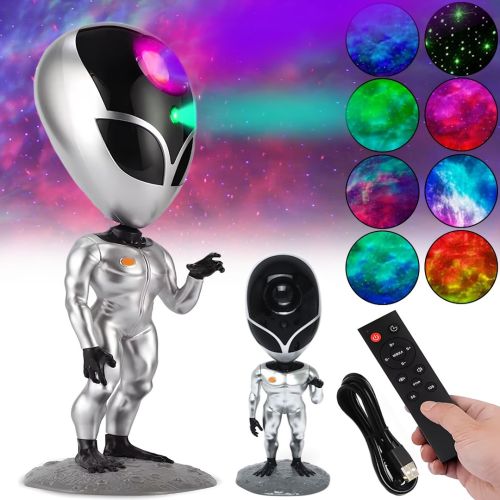 Лазерний проектор зоряного неба інопланетянин Aliensun Star Projector LED лампа c проекцією космосу, нічник прибулець повторює слова з пультом