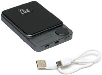 Бездротовий магнітний павербанк Power Bank Q9 20W MagSafe 10000 mAh зовнішній акумулятор USB Type-C Lightning зарядний пристрій для IOS Android