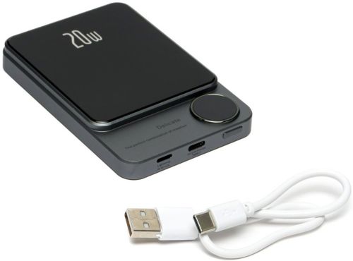 Бездротовий магнітний павербанк Power Bank Q9 20W MagSafe 10000 mAh зовнішній акумулятор USB Type-C Lightning зарядний пристрій для IOS Android