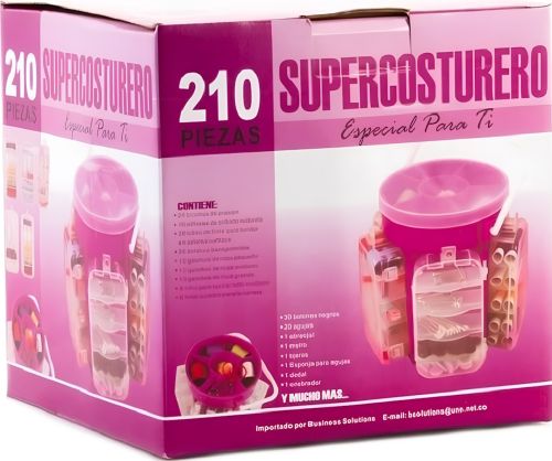 Швейний набір Supercosturero 210 предметів комплект органайзер з нитками і швейними аксесуарами, приладдя для ручного шиття і рукоділля