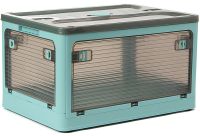 Складной прозрачный органайзер Joybos Foldable Storage Box 43х31х24 см раскладной пластиковый ящик на колесиках для хранения вещей, одежды и постельного
