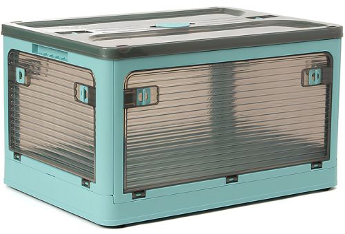 Складной прозрачный органайзер Joybos Foldable Storage Box 43х31х24 см раскладной пластиковый ящик на колесиках для хранения вещей, одежды и постельного