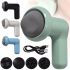 Антицеллюлитный массажер Deep Massager YX-740 24W ручной аккумуляторный вибромассажер, лимфодренажный пистолет для всего тела 4 насадки от USB