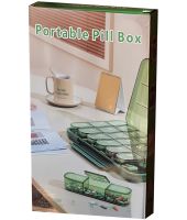 Органайзер для таблеток Portable Pill Box MSK-3516 на 21 комірку, кишеньковий контейнер для зберігання ліків на 7 днів, таблетниця диспенсер на тиждень