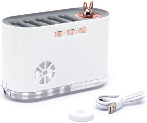 Зволожувач повітря нічник Aroma Humidifier LA-0649 700 мл ультразвуковий настільний очищувач, аромадифузор з RGB LED підсвічуванням USB Білий