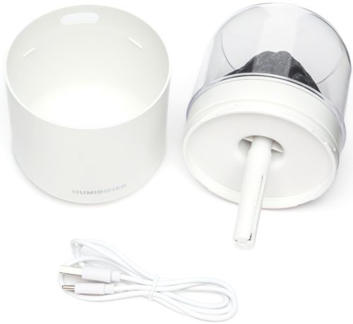Увлажнитель воздуха ночник Вулкан Humidifier Y10 280 мл настольный ультразвуковой аромадиффузор со светодиодной LED подсветкой USB Lamp JSQ-1 Белый