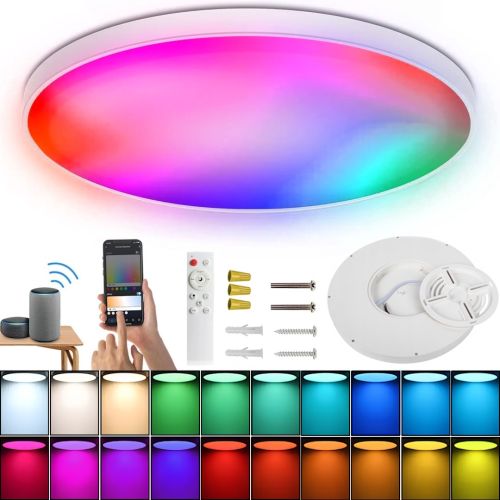 Розумний стельовий RGB світильник Intelligent Ceiling Lamp GS-9103 30 см 24W світлодіодна люстра з пультом і підтримкою розумного будинку Wi Fi Bluetooth