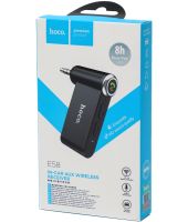 Автомобильный Bluetooth адаптер Hoco E58 140 mAh беспроводной трансмиттер для магнитолы, авто FM ресивер, модулятор в машину с блютуз AUX 3.5 мм