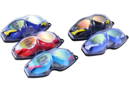Окуляри для плавання Conquest Uv Shield Anti-Fog захисна маска з подвійним регульованим ремінцем, берушами і захистом від УФ в чохлі для басейну 17х5 см