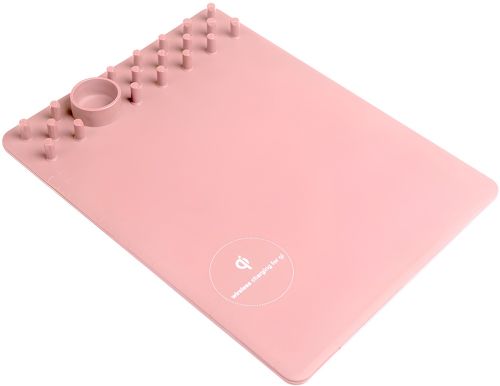 Килимок для миші з бездротовою зарядкою Wireless Charging Mouse Pad RK800 ігрова поверхня Qi для мишки з органайзером для візиток і проводів 