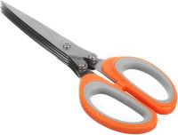 Кухонні ножиці для зелені Salad Scissors H-169 п'ятишаровий подрібнювач для нарізки і шинкування салату 5 мультілезвий з щіточкою для чищення 22 см