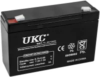 Акумуляторна батарея UKC 6V 10Ah WST-10 універсальний свинцево-кислотний акумулятор 6В 10Ач для торгового обладнання та іграшок