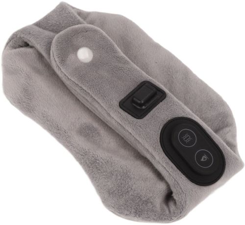 Масажер грілка для шиї з підігрівом Calm Heat massaging Neck вібромасажний зігріваючий шийний шарф бандаж для масажу, масажер-грілка від USB Сірий
